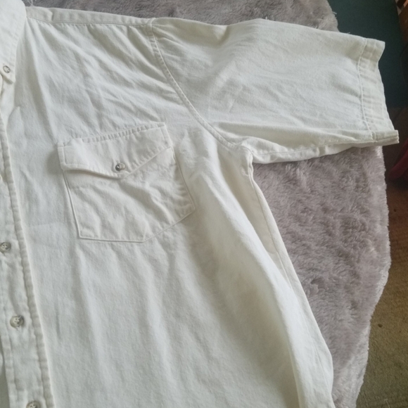 100% COTTON ROPER COWBOY BUTTON DOWN SHORT SLEEVE - Picture 5 of 7